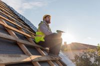 man sitting roof